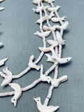 Dolphin And Bird Fetish!! Vintage Native American Zuni Hand Carved Sterling Silver Necklace-Nativo Arts