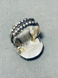 Sparkling Native American Navajo Blue Gem Turquoise Sterling Silver Ring-Nativo Arts