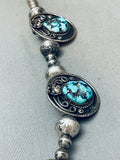 Cecil Sanders Vintage Native American Navajo Morenci Turquoise Sterling Silver Pendant-Nativo Arts