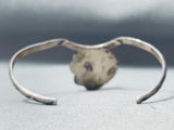 Amazing Vintage Native American Navajo Leaf Sterling Silver Bracelet