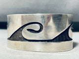 Earlier More Rare Native American Hopi Vintage Sterling Silver Water Wave Bracelet-Nativo Arts