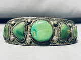 Very Very Very Old Vintage Native American Navajo Cerrillos Turquoise Sterling Silver Bracleet-Nativo Arts