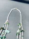 Early 1900's Vintage Santo Domingo Cerrillos Turquoise Heishi Necklace-Nativo Arts