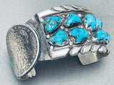 Astounding Vintage Native American Zuni Usa Silver Dollar & Turquoise Sterling Silver Bracelet-Nativo Arts