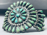 Museum Vintage Native American Navajo Green Turquoise Sterling Silver Bracelet-Nativo Arts