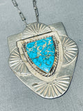 Timmy Yazzie Vintage Native American Navajo Turquoise Sterling Silver Necklace-Nativo Arts