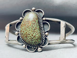 Rare Vintage Native American Navajo #8 Turquoise Sterling Silver Bracelet Old-Nativo Arts