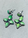 Exquisite Vintage Native American Navajo Royston Turquoise Sterling Silver Earrings-Nativo Arts