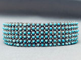 Snake Eyes Of Turquoise Vintage Navajo Sterling Silver Bracelet Cuff-Nativo Arts