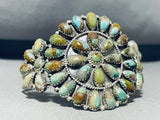 Fantastic Native American Zuni Turquoise Sterling Silver Cluster Bracelet-Nativo Arts