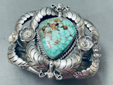 Heavy Vintage Native American Navajo 80 Grams Royston Turquoise Sterling Silve Rbracelet-Nativo Arts