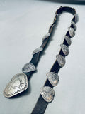 Viv Jones Vintage Native American Navajo Sterling Silver Heart Concho Belt-Nativo Arts
