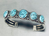Lone Mountain Turquoise!! Vintage Native American Navajo Sterling Silver Bracelet-Nativo Arts