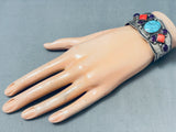 Important Vintage Aaron Toadlena Turquoise Sterling Silver Native American Navajo Bracelet-Nativo Arts