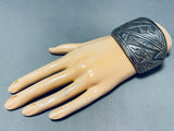 One Of Best Most Unique Vintage Native American Navajo Thomas Singer Sterling Silver Bracelet-Nativo Arts