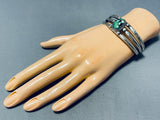 Gorgeous Vintage Native American Navajo Signed Damale Turquoise Sterling Silver Bracelet-Nativo Arts