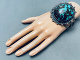 The Best Vintage Native American Navajo Persiian Turquoise Sterling Silver Bracelet-Nativo Arts