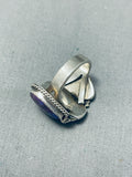 One Of The Best Ever Vintage Native American Navajo Sugulite Sterling Silver Ring-Nativo Arts