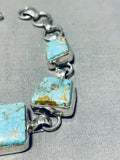 Sparkling Native American Navajo Pilot Mountain Turquoise Sterling Silver Bracelet-Nativo Arts