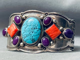 Important Vintage Aaron Toadlena Turquoise Sterling Silver Native American Navajo Bracelet-Nativo Arts