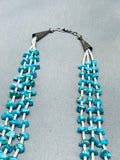 Nuggets Of Old Turquoise Vintage Native American Navajo Heishi Necklace-Nativo Arts