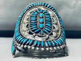 One Of The Best Vintage Native American Navajo Turquoise Sterling Silver Cluster Bracelet-Nativo Arts