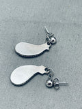 Tears Of Pearl Vintage Native American Navajo Sterling Silver Earrings-Nativo Arts