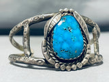 Marvelous Vintage Native American Navajo Kingman Turquoise Sterling Silver Bracelet-Nativo Arts