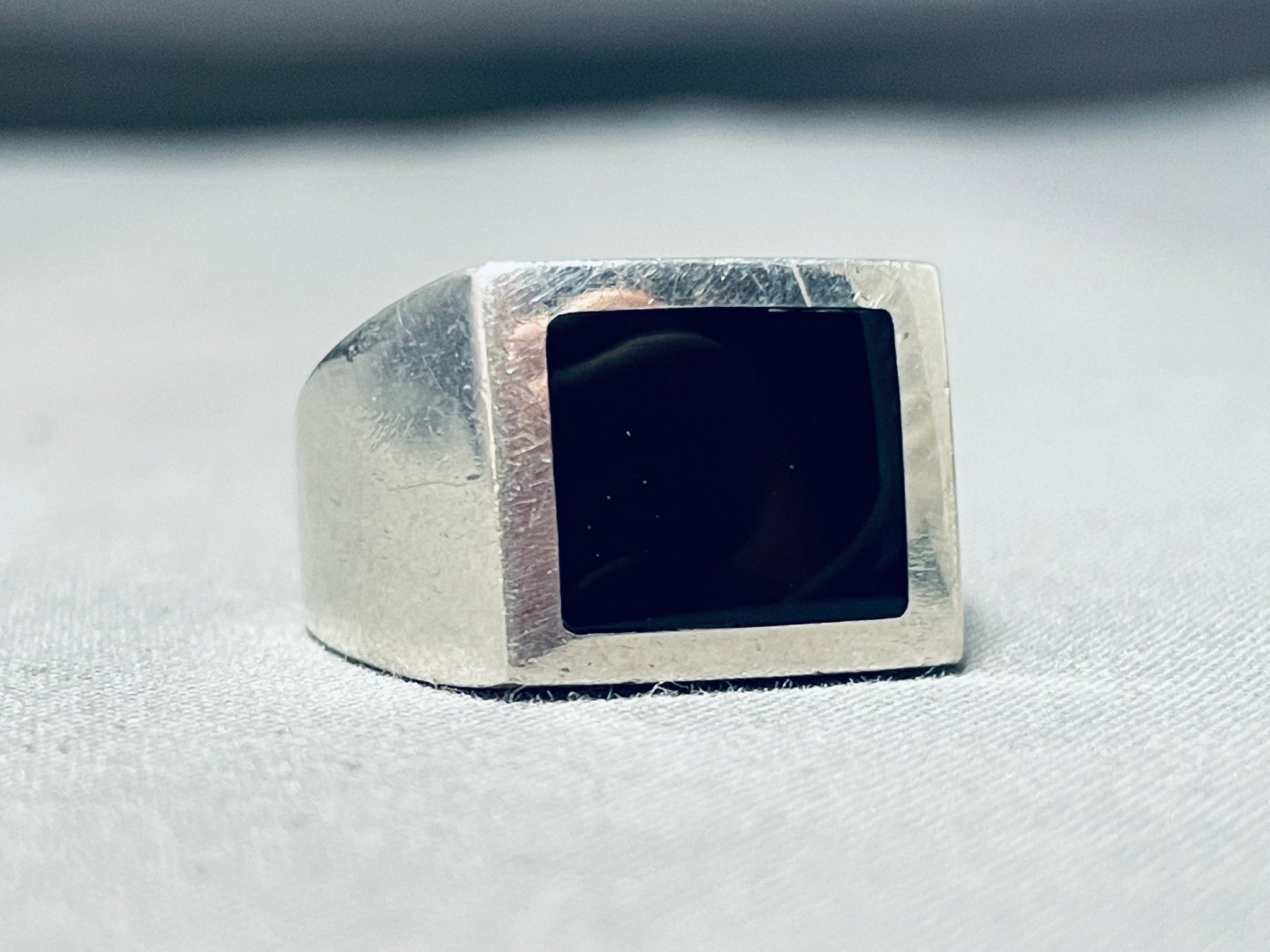 Vintage Sterling Silver Black Onyx Ring sold