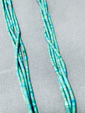 Signed Vintage Native American Navajo Royston Turquoise Sterling Silver Necklace-Nativo Arts
