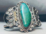 Detailed Vintage Native American Navajo Royston Turquoise Sterling Silver Bracelet-Nativo Arts