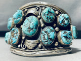Colossal Vintage Native American Navajo Turquoise Sterling Silver Bracelet-Nativo Arts