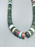 Rare Early Vintage Santo Domingo Serpentine Sterling Silver Necklace-Nativo Arts
