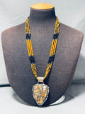 The Best Vintage Native American Navajo Tiger's Eye Sterling Silver Inlay Necklace-Nativo Arts