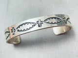 Belinda Woody Cross Vintage Native American Navajo Sterling Silver Concho Bracelet