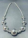 Dazzling Vintage Native American Navajo Sterling Silver Necklace-Nativo Arts