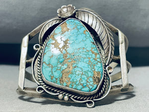 Outstanding Vintage Native American Navajo Spiderweb Turquoise Sterling Silver Bracelet-Nativo Arts