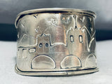 Nostalgic Vintage Pueblo Mission Cross Sterling Silver Bracelet-Nativo Arts