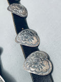 Viv Jones Vintage Native American Navajo Sterling Silver Heart Concho Belt-Nativo Arts