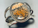 Painted Desert Vintage Native American Navajo Sterling Silver Petrified Wood Bracelet-Nativo Arts