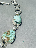 Important Vintage Native American Navajo Turquoise Sterling Silver Link Bracelet-Nativo Arts