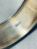 Very Unique Vintage Southwest Sterling Silver Storyteller Bracelet Cuff-Nativo Arts