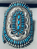 One Of The Best Vintage Native American Navajo Turquoise Sterling Silver Cluster Bracelet-Nativo Arts