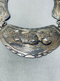 The Most Detailed Vintage Native American Navajo Pottery Sterling Silver Necklace-Nativo Arts