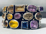 The Best Amethyst Citrine Vintage Native American Navajo Sterling Silver Bracelet-Nativo Arts
