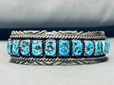 Arny Maloney Vintage Native American Navajo Turquoise Sterling Silver Bracelet-Nativo Arts