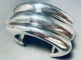 One Of The Coolest Vintage Southwest Sterling Silver Bracelet Cuff-Nativo Arts