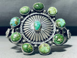 Harry Yazzie Vintage Native American Navajo Damale Turquoise Sterling Silver Bracelet-Nativo Arts