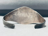 One Of Most Unique 7 Inch Wrist Vintage Navajo Inlay Sterling Silver Bracelet-Nativo Arts