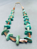 Chunky Royston Turquoise Vintage Native American Navajo Abalone Shell Necklace Old-Nativo Arts